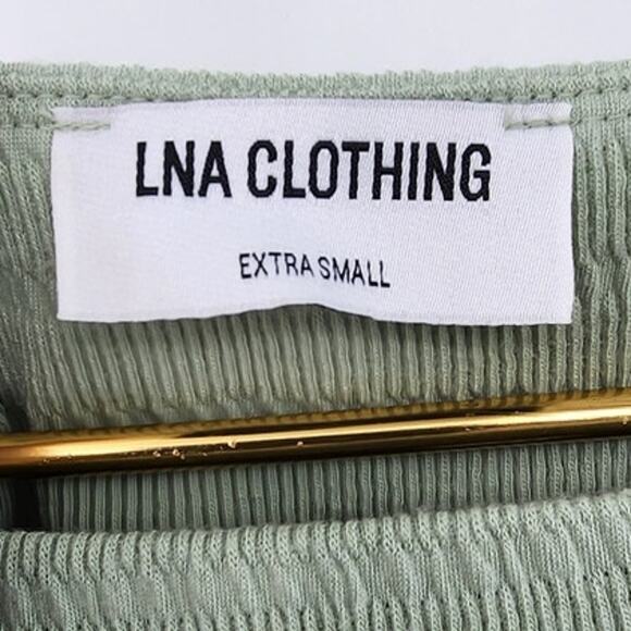 LNA Lena High Neck Tank Sage Square Neck Tank Top Green Size XS - Picture 7 of 8